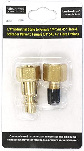 Vibrant Yard Co. LLC Winterize Backflow Preventer Adapter, 1/4 in SAE Flare