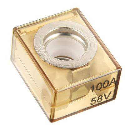 Marine Rated Battery Fuse 58V DC Max 100A IP66 Waterproof Fuse Holder 100A - size: 100A