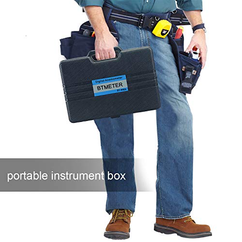 BTMETER Por HVAC Anemometer -CFM Meter Gauge Tester w/USB Data Export to PC - color: BT-856A w/ Computer Software