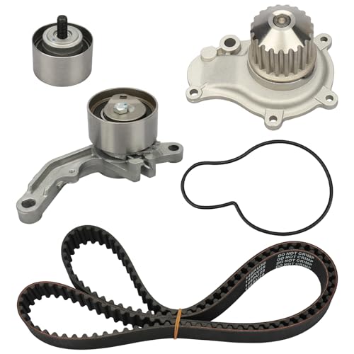 IRONTEK Timing Belt Kit w/Water Pump for 2003-07 for Dodge Caravan, 2003-05 Stratus; 2002-05 for Jeep Liberty, 2003 for Chrysler Voyager, 2003-09 PT Cruiser, 2004-06 Sebring; TBK265AWP 95265K4 TCK265A - size: TCK265A