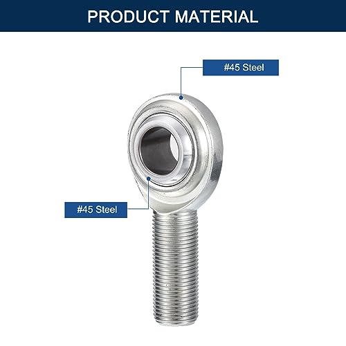 CM4 Rod End Bearing Heim Joints, 1/4 x 1/4-28 Right Hand Male Thread Heim Joint with Jam Nuts 2pcs - size: 1/4"