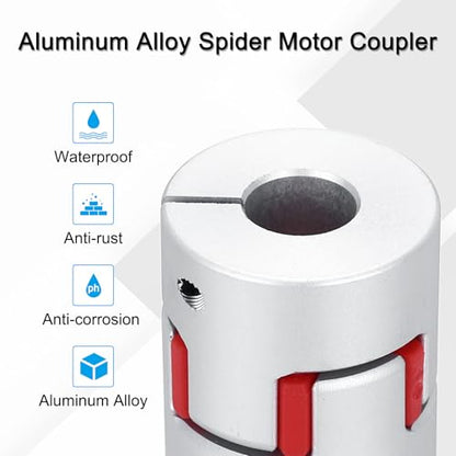 MECCANIXITY Aluminum Shaft Coupling Shaft Coupler 10mm to 10mm Flexible Spider Coupling L30mm x D25mm Coupler Jaw Spider Shaft Joint Connector for 3D Printers DIY CNC Router Milling Machine - size: 10mm to 10mm