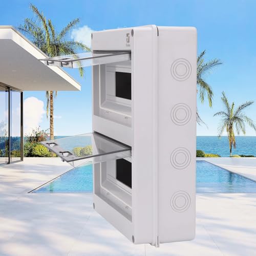 24 Way Circuit Breaker Box, IP65 Waterproof, for Indoor and Outdoor - style: 24 WAY-14.2*4.3*11Inch