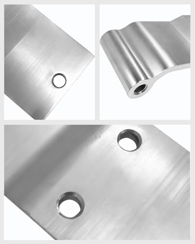 HS6004 S2666 Commercial Vehicle Three-Hole Door Hinge - 9.5x3x1.97in, Φ0.51, Heavy-Duty Steel, for Trucks & Buses - Durable & Precision-Made（1-piece Set） - size: HS60 4-hole