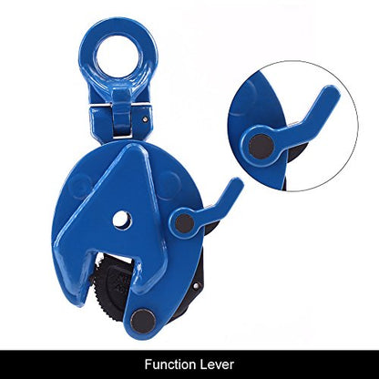 Steel Plate Lifting Clamp 0.8 Ton, 0.6 in Jaw Opening, GS Certified - size: 1760 lbs