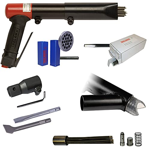 CS Unitec | 2BPG Needle and Chisel Scaler with Vacuum Shroud Pro Kit | 19 Needle Air Chisel | Professional Grade 3000 BPM Pistol Grip | Air Power 5.5 CFM - 199.3121 VS Pro Kit - style: 2BPG VS Pro kit