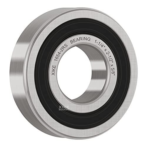 XIKE 4 Pcs 1654-2RS Bearings 1-1/4"x2-1/2 x5/8", Double Rubber Seals. - size: 1654-2RS Size 1-1/4"x2-1/2"x5/8"