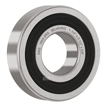 XIKE 4 Pcs 1654-2RS Bearings 1-1/4"x2-1/2 x5/8", Double Rubber Seals. - size: 1654-2RS Size 1-1/4"x2-1/2"x5/8"