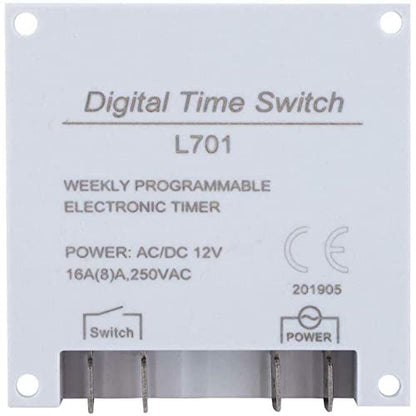 Digital Programmable Timer Control Power Timer 220V LCD Display Relay Switch Electric On Off Timer 2PCS - size: 220V