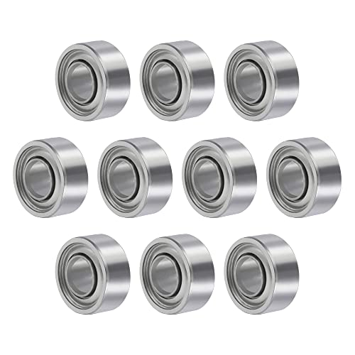 R133ZZ 10 PCS Miniature Deep Groove Ball Bearing ID 3/32"×OD 3/16"×Width 3/32" Double Metal Shielded Ball Bearing Chrome Steel P0 Z2 Bearing for Industrial Machine,Power Tools - size: R133ZZ Size 2.4×4.8×2.4mm