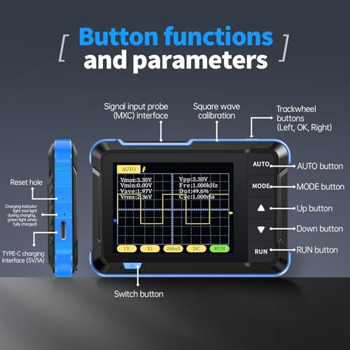 200KHz Bandwidth Oscilloscope and Clamp Meter