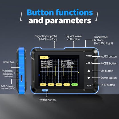 200KHz Bandwidth Oscilloscope and Clamp Meter