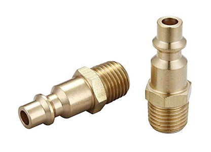 Air Hose Fittings & Coupler Plug, 1/4-Inch NPT Male - size: 1/4 inch NPT Male Plug, 2 Piece