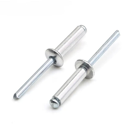 Aluminum Pop Rivets 3/16" x 1-1/4" Dome Head Blind 6-20 Gap 1.126"-1.250" Set of 25pcs