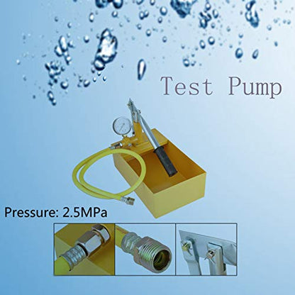 Manual Water Pressure Test Pump 2.5MPa, Hydraulic Pipeline Tester 25KG