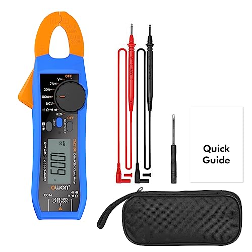OWON CM210E 20000 Counts Voltmeter Continuity Digital Clamp Meter,600V AC/DC NCV True RMS Mini Multimeter for Measuring Voltage,Current,Capacitance and Resistance