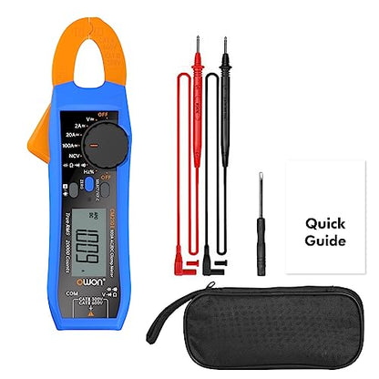 OWON CM210E 20000 Counts Voltmeter Continuity Digital Clamp Meter,600V AC/DC NCV True RMS Mini Multimeter for Measuring Voltage,Current,Capacitance and Resistance