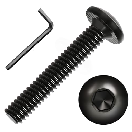 Socket Cap Machine Screws 1/4 x 1-1/2" 24PC, Button Head Hex Socket - size: 1/4-20 x 1-1/2, style: Button