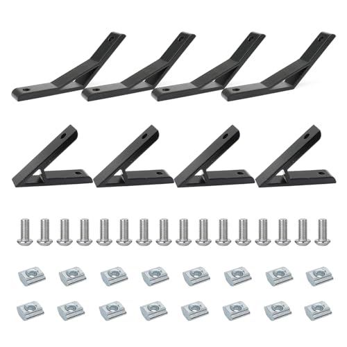 4 Set 45 & 135 Degree 2020 Aluminum Extrusion Corner Angle Brackets - style: 45 135D20-4P