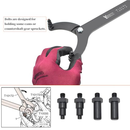 Engine Timing Belt Change Tool Kit Against Timing Pulley Holder Tool