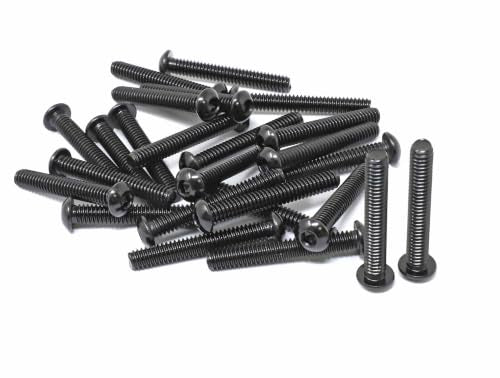 iexcell 25 Pcs 1/4-20 x 1-3/4" Stainless Steel 304 Hex Socket Button Head Cap Screws Bolts, Black Oxide Finish, with Hex Key Spanner - size: 1/4-20 x 1-3/4"