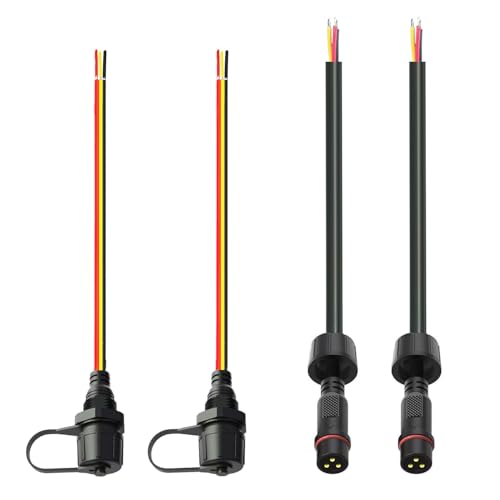 16AWG M16 3Pin Waterproof Connector,3 Wire Male Female Plug - size: 16AWG Waterproof Connector 3Pin