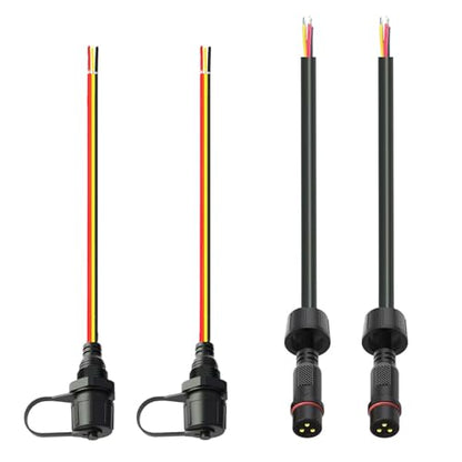 16AWG M16 3Pin Waterproof Connector,3 Wire Male Female Plug - size: 16AWG Waterproof Connector 3Pin