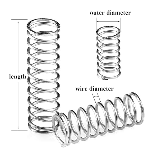 392Pcs Compression Spring Assortment Kit,24 Different Sizes Mechanical Small Spring Sets, Stainless Steel Mini Spring for DIY Projects