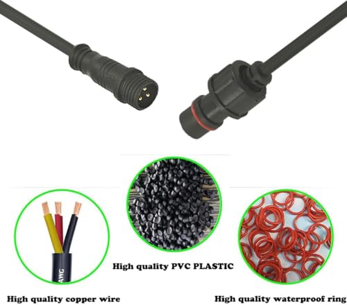 20AWG 3Pin Waterproof Connector,3 Wire Electrical Connector - size: 20AWG 3Pin Waterproof Connector