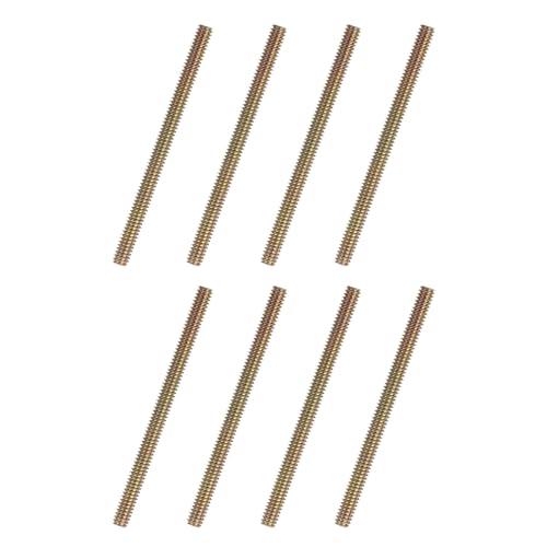 uxcell 8pcs Fully Threaded Rods 1/4x3-1/2 All Thread Studs Long Threaded Screw Carbon Steel for Furniture Garden Railing Mounting Assembly Fastening Frame Connection Colorful Zinc - size: 1/4x3-1/2"