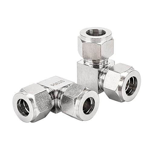 304 Stainless Steel Compression 90 Degree Elbow 1/2" OD x 1/2" OD 2pc - color: Pack of 2, size: 0.5 Inch