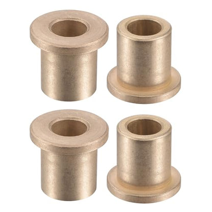 uxcell 4pcs Flange Sleeve Bearings 10mm Bore 16mm OD Sintered Bronze