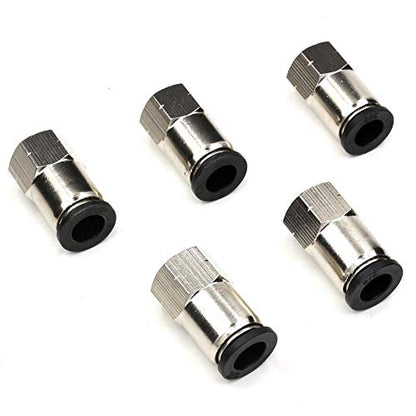1/4" Npt Female Air Fittings Push to Connect Fittings,CEKER 3/8 Inch Tubing Air Line Fittings Pneumatic Fitting Push in Connectors Quick Connect Air Hose Fittings 5Packs - size: 3/8" OD X 1/4" FNPT