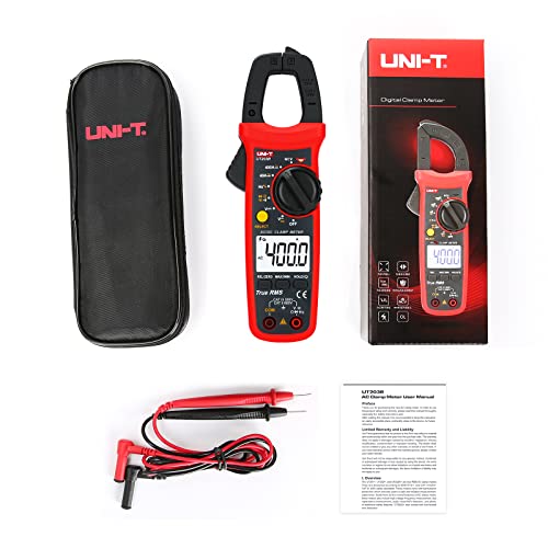 UNI-T Digital Clamp Meter UT203R AC Current True RMS Volt Amp Ohm Meter HVAC Clamp On Multimeter, Auto Ranging 4,000 Counts NCV AC DC Voltage Frequency Resistance Capacitance Continuity Diode Tester - size: UT203R