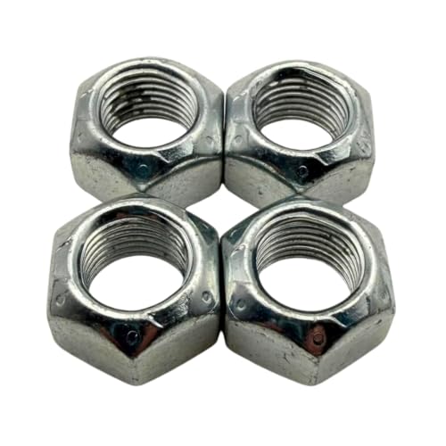 1/2"-20 Grade C All-Metal Top Lock Nuts (4 Pack) – Heavy Duty Clear Zinc Fine Thread Locking Fasteners, High Temperature & Vibration Resistant Steel - size: All-Metal Top Lock Nut Clear Zinc – 4 Pack
