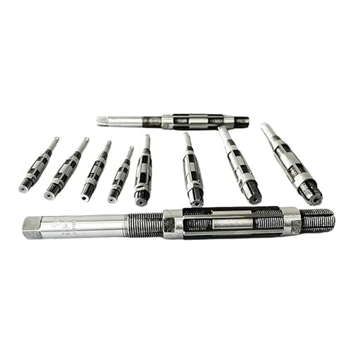 Adjustable Hand Reamer H1-H10 for Metal & Wood Repairs, 3/8" to 15/16" - size: H1 to H10 - 10Pcs
