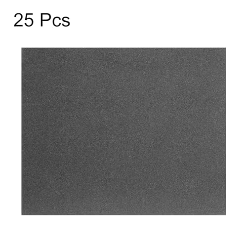 HARFINGTON 25pcs Sandpaper 80 Grit 9 x 11 Inch C-Weight Backing Silicon Carbide Abrasive Wet Dry Sanding Sheets for Wood Finishing, Metal Sanding, Automotive Polishing - size: 80 Grits