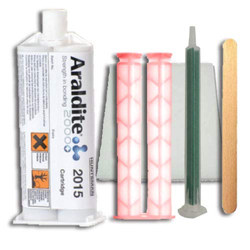 Araldite 2015-1 Toughened Epoxy Gel Kit for SMC, GRP (Fiberglass) (50ml/1.7oz w/Hand Plunger)