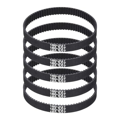MECCANIXITY 5Pcs 160mm GT-2 Timing Belt 6mm Width 2mm Pitch Closed Loop - size: 160mm