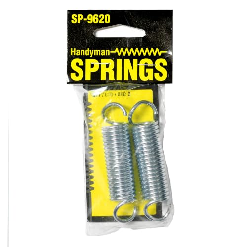 Prime-Line SP 9620 Extension Spring, Spring Steel Construction, Nickel-Plated Finish, 0.105 GA x 3/4 In. x 3-1/8 In., Single Loop Open, (2 Pack) - size: 3/4 in. x 3-1/8 in.