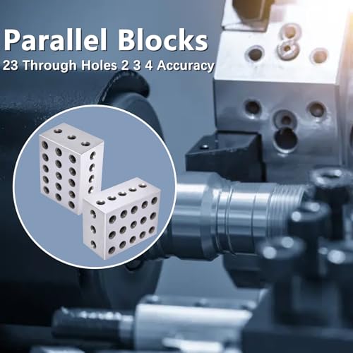 WFLNHB 2-3-4 Blocks Matched Pair 23 Holes 2 3 4 Accuracy Ground Machinist Set Up Blocks .0003 HRC 55-62 - size: 2" x 3" x 4", style: 23 Holes