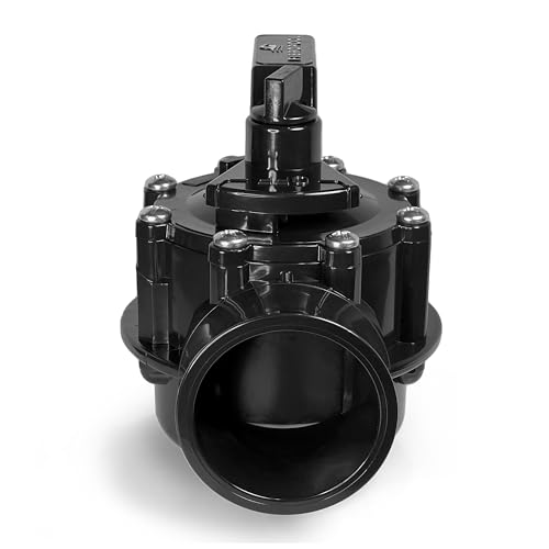 FibroPool 2-Way Pool Diverter Valve - Positive Shut-Off - 1.5 in - CPVC - size: 1.5 inches