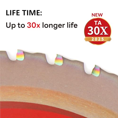 Dia 7-1/2" (190mm) 42-Tooth Arbor 20mm Metal Cutting Circular Saw Blade, For Steel and Stainless Steel, The Cutting Head uses a Special Anti-Heat Sticking Coating,FMB 7-1/2 inch 42-Tooth 20mm -TA - size: Steel 7-1/2" 42T