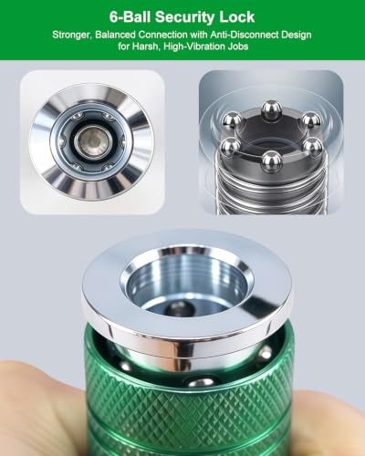 1/2" Air Hose Fittings Set, 5-Piece Quick Connect Accessories, 2pcs 1/2" Female NPT Industrial I/M Couplers & 3pcs Plugs, 300 PSI Green Plated Heavy Duty Iron, for Pneumatic Tools, Garage - size: 5 PCS Female Thread-1/2"