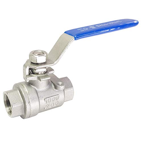 3/8" Female Ball Valve NPT Thread 316 Stainless Steel Full Port Ball Valve WOG1000 - size: 3/8 Inch