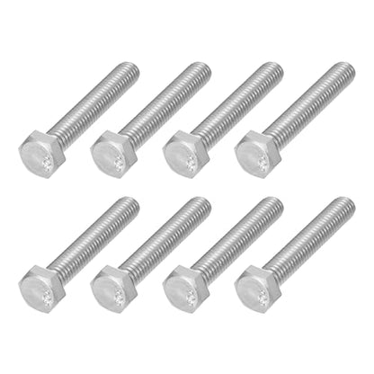 METALLIXITY Hex Head Bolts (5/16-24 x 1-1/2") 6Pcs, 304 Stainless Steel 18-8 Fully Threaded, External Hex Drive, Plain Finish, Hex Head Screw Bolt, Silver - size: 5/16-24x1-1/2"