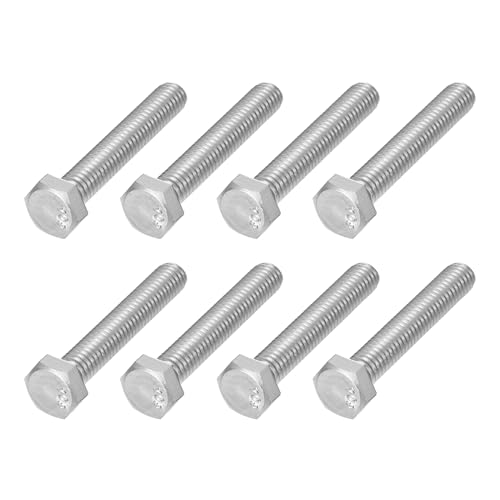 METALLIXITY Hex Head Bolts (5/16-24 x 1-1/2") 6Pcs, 304 Stainless Steel 18-8 Fully Threaded, External Hex Drive, Plain Finish, Hex Head Screw Bolt, Silver - size: 5/16-24x1-1/2"
