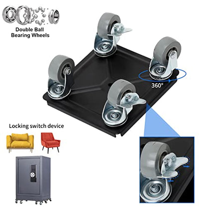 Furniture Movers with Wheels & Furniture Lifter Set, 360° Rotation Wheels Double Bearing Roller Mute，Easy to Moving Heavy Furniture - color: Square