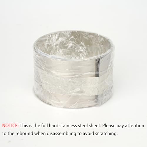 Vigorous 304 Stainless Steel Foil Roll, 2" x 10Ft Stainless Steel Sheet, Full Hard, 0.2mm Thick Stainless Steel Flashing for DIY, Arts & Crafts Project, Decoration, Protection, Kitchen and Bath - size: 2" x 10Ft