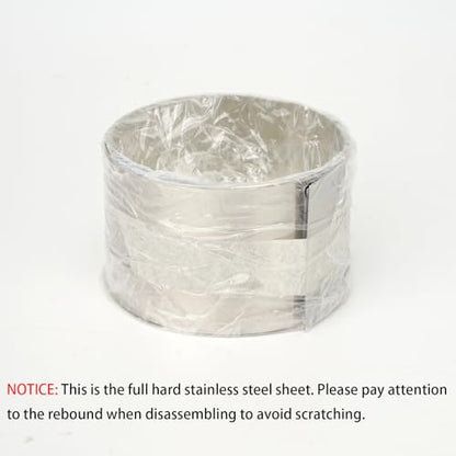 Vigorous 304 Stainless Steel Foil Roll, 2" x 10Ft Stainless Steel Sheet, Full Hard, 0.2mm Thick Stainless Steel Flashing for DIY, Arts & Crafts Project, Decoration, Protection, Kitchen and Bath - size: 2" x 10Ft
